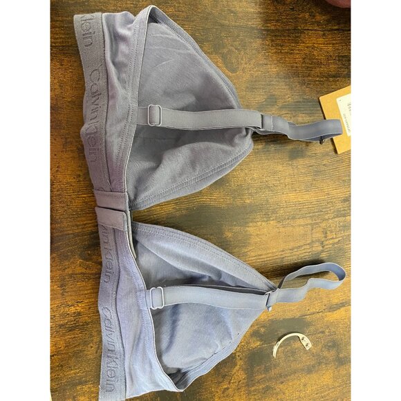 Calvin Klein Womens Casual Heritage Unlined Triangle Bra Light Purple Size L NWT - Picture 4 of 6